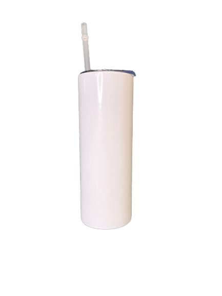 Sublimation Skinny Straight Bottom with Lid/Straw
