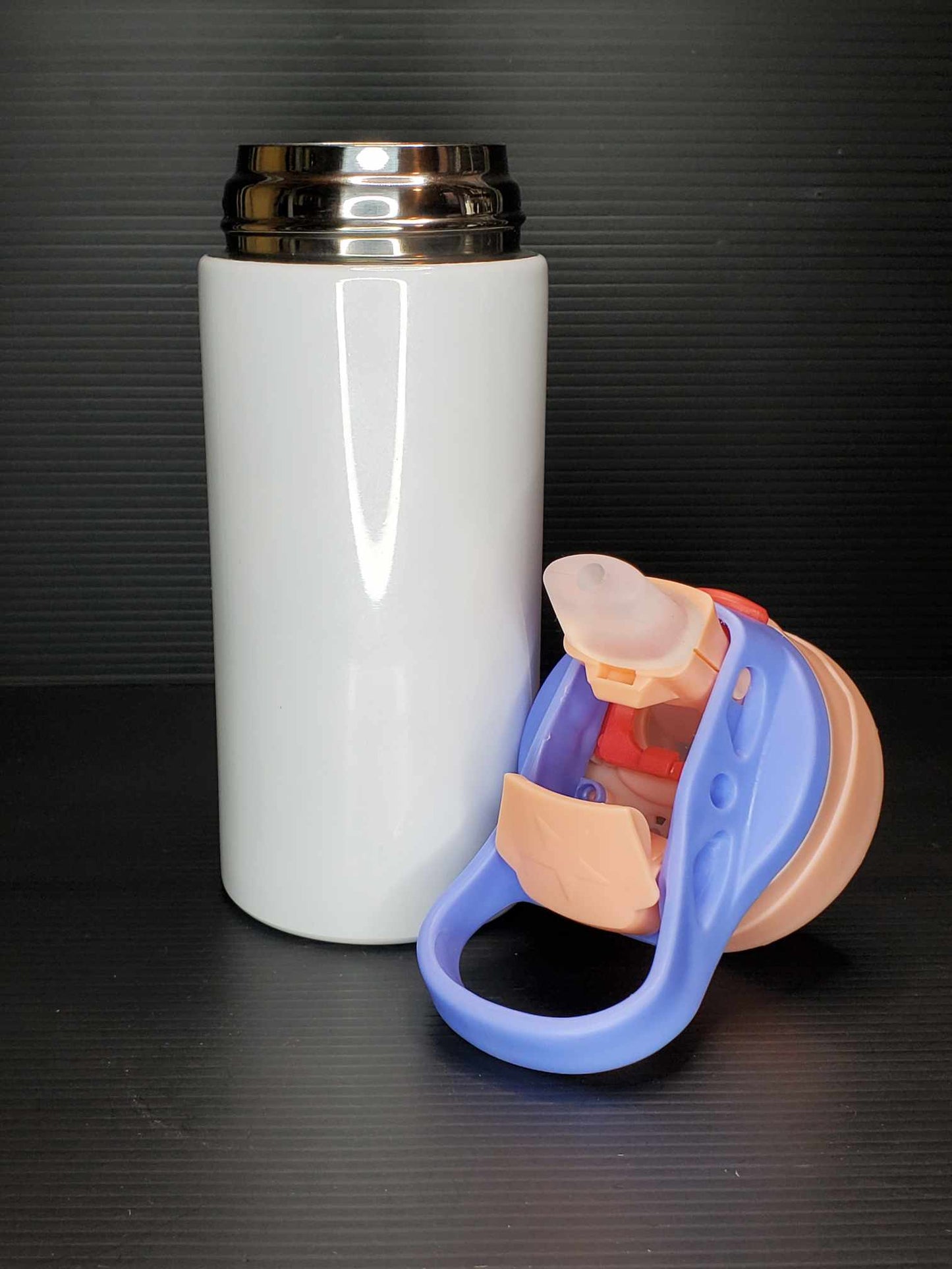 12 oz Sippy Sublimation Water Bottle Pink/Purple