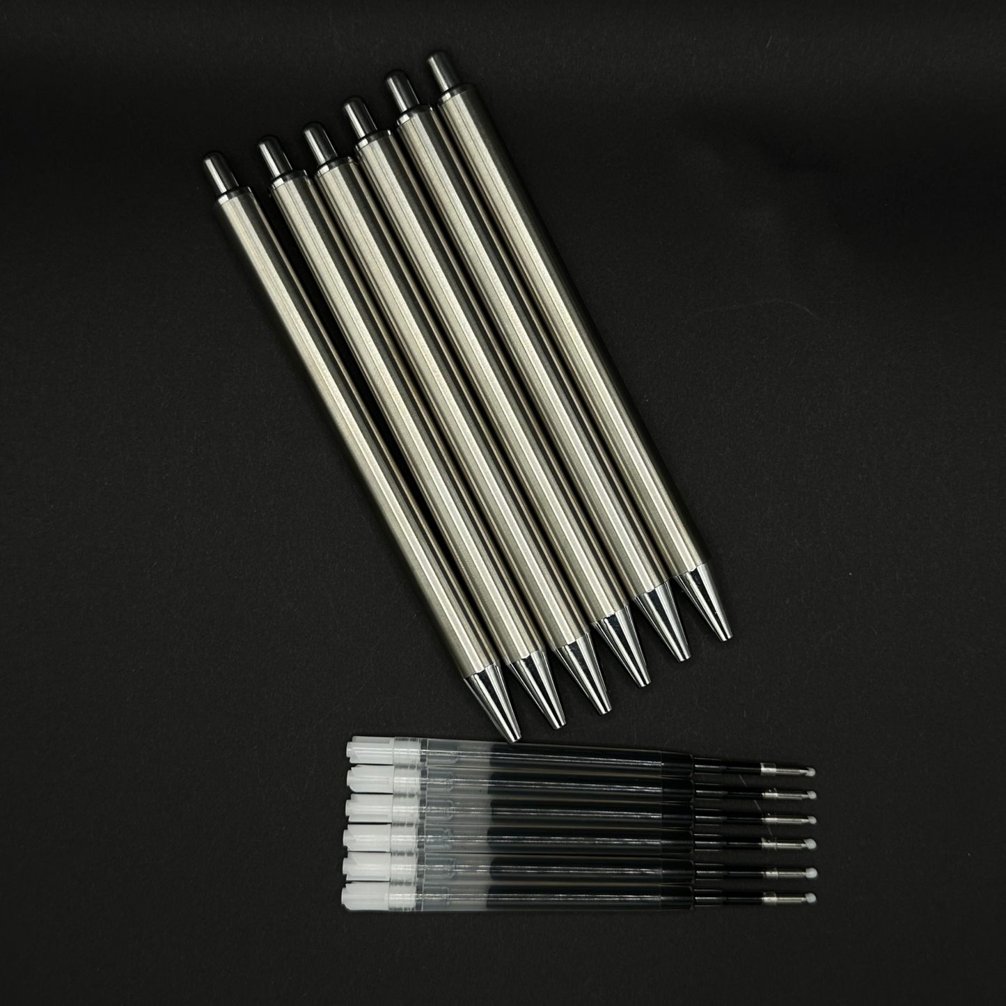 6 Stainless Steel Pens (1 Refill per pen)