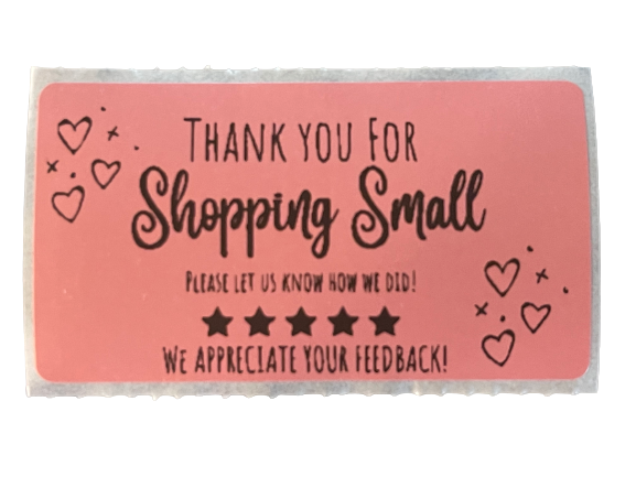 Thank you for Shopping Small Stickers