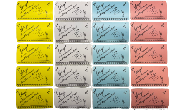 A New Customer Stickers
