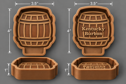 🥃 Whiskey Barrel Freshie / Epoxy Silicone Mold – Kentucky Bourbon
