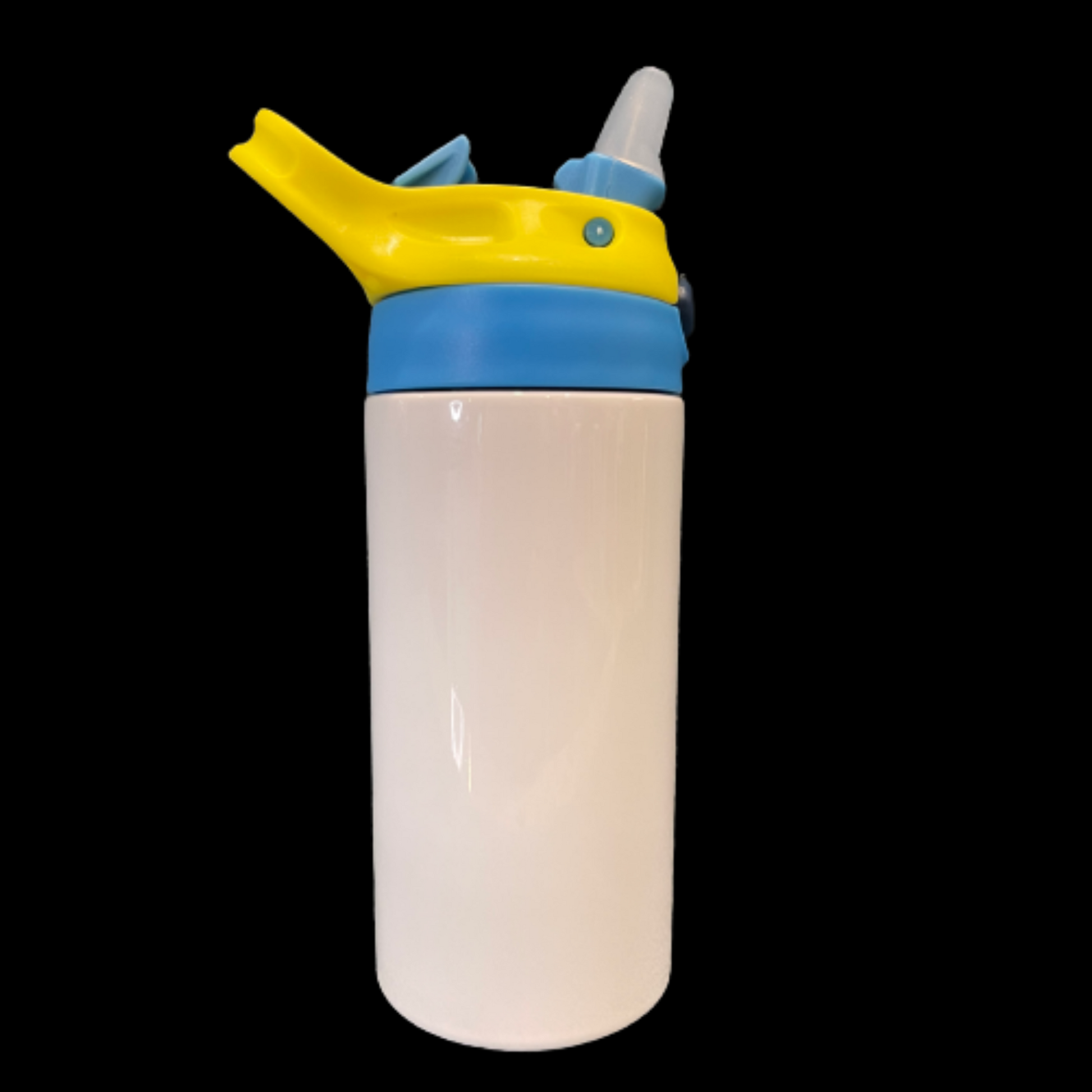 12 oz Sublimation flip top Kids Water Bottle - Blue