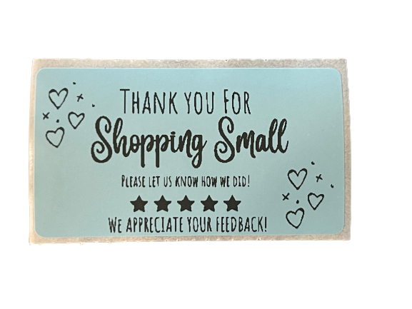 Thank you for Shopping Small Stickers