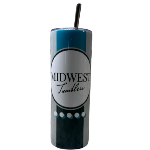 Midwest Tumblers 20oz Skinny blue/gray